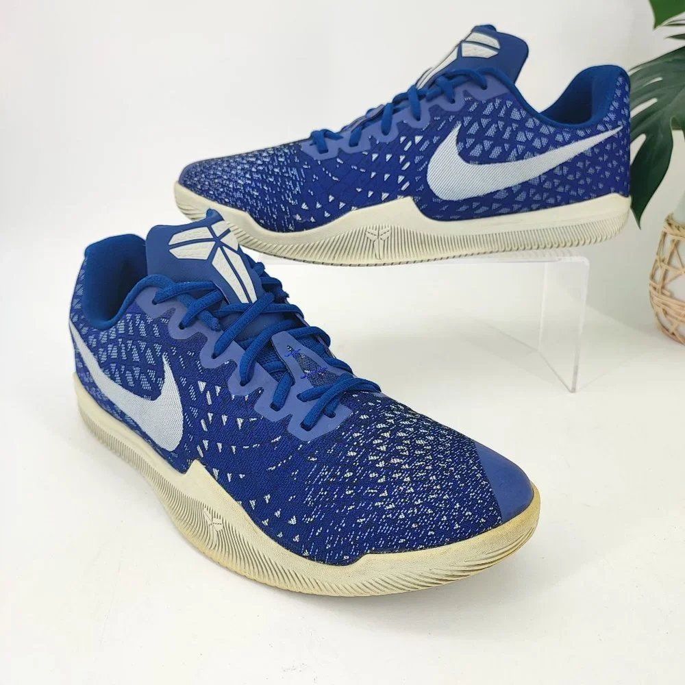 Nike Men's Kobe Mamba Blue Synthetic Sneakers Size 13